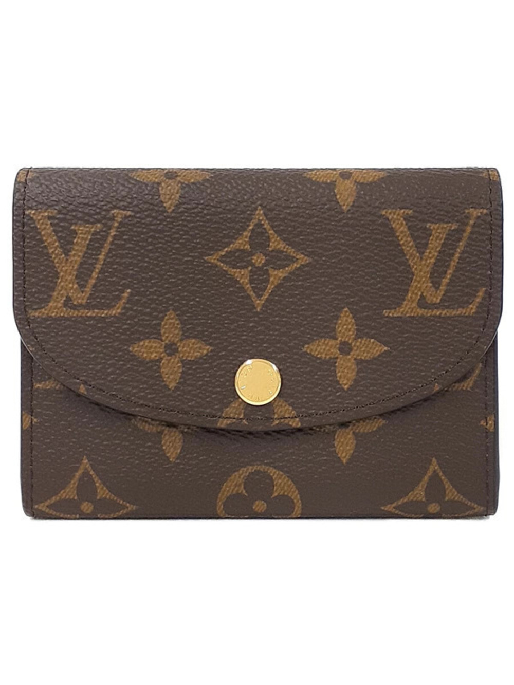 Louis Vuitton Monogram Coin Purse Rosalie Coin Case Canvas Leather Brown